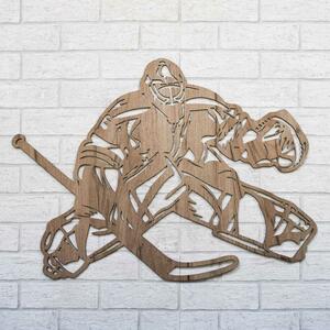 DUBLEZ | Darček pre hokejistu - Drevený obraz Brankár