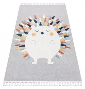 Detský koberec YOYO GD73 sivý / biely - ježko