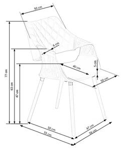 Jedálenská stolička SCK-396 orech/čierna