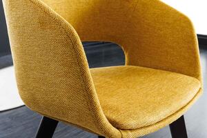 Dizajnová stolička Colby horčicová žltá