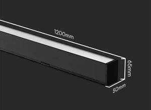 Čierne lineárne závesné LED svietidlo 40W CCT Premium
