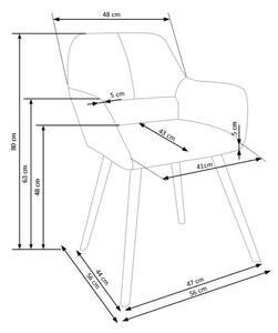 Jedálenská stolička SCK-283 buk/sivá
