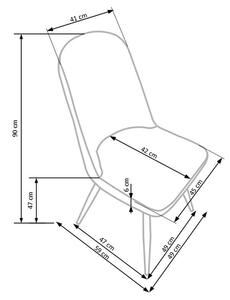 Jedálenská stolička SCK-214 dub medový/krémová