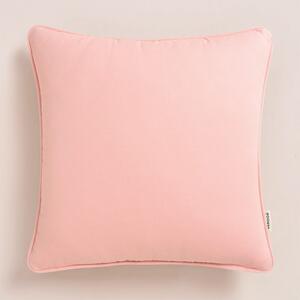 Elegantná obliečka na vankúš v púdrovo ružovej farbe 40 x 40 cm