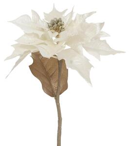 Poinsettia krémová zlatá 32cm 8200081 - Umelý kvet vianočný