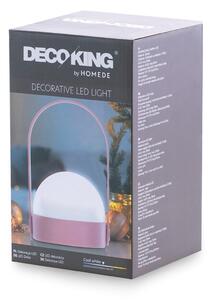 DecoKing Prenosná LED lampa KAMPI ružová