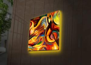 Wallity Obraz s LED osvetlením FAREBNÁ HUDBA 15 40 x 40 cm