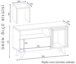 TV stolík/skrinka Noterdame K2 (Biela + Orech). Vlastná spoľahlivá doprava až k Vám domov. 1071744