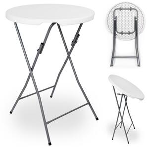 Skladací stolík GALA 80 cm biely