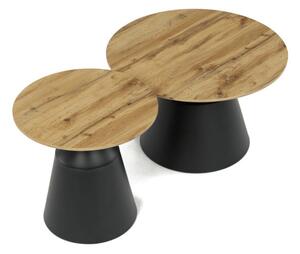 Set dvoch konferenčných stolíkov CT-F4150 ART dub artisan / čierny
