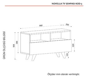 TV stolík/skrinka Noterdame K3 (Biela + Orech). Vlastná spoľahlivá doprava až k Vám domov. 1071745