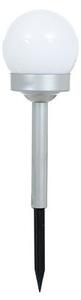 Solárna lampa GLOBEA strieborná
