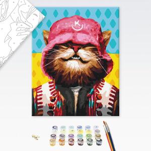 Maľovanie podľa čísiel reperská mačka