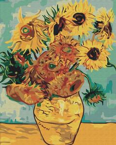 Maľovanie podľa čísiel inšpirácia Vincent van Gogh - Slnečnice