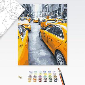 Maľovanie podľa čísiel taxíky v meste New York