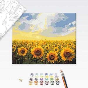 Maľovanie podľa čísiel kvety slnečníc