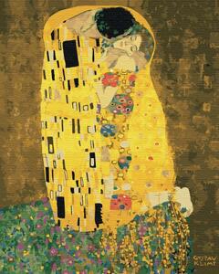 Maľovanie podľa čísiel inšpirácia G. Klimt - Bozk
