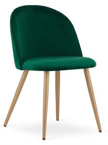 Set štyroch jedálenských stoličiek BELLO zamatové zelené (4ks)
