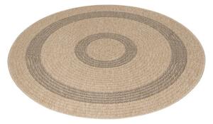 Šnúrkový koberec Comilla béž-antracit, kruh