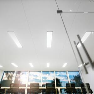 LED panel Fled, 4 320 lm, 120x30 cm, 115°, 3 000 K, Biela / opálová, Obývacia izba / jedáleň, Plast, Moderný, Stropné svetlo