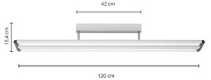 Prios Yuela LED stropné svietidlo, DALI, 120 cm, biela