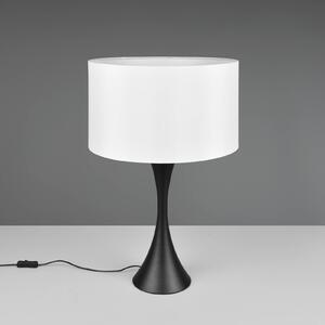 Stolová lampa Sabia, Ø 40 cm, biela/čierna