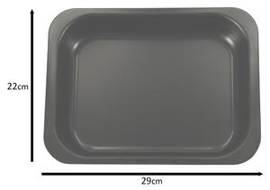 Viacúčelový plech na pečenie 29 cm x 22 cm x 60 cm čierny