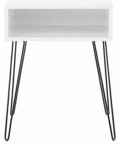 Industriálny nočný stolík, biela-čierna (k275065)