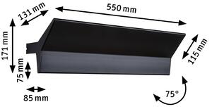 Paulmann Stine LED stmievač stien 3-stupňový, čierny