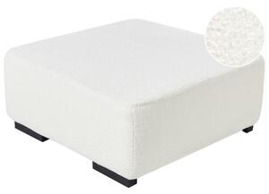 Taburet biely buklé čalúnený 80 x 80 x 35 cm štvorcový minimalistický moderný dizajn