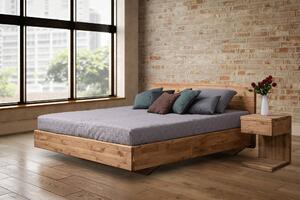 Masívna dubová posteľ Pavla vrátane roštu a úložného priestoru - 180 × 200 cm