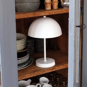 Nabíjateľná stolová lampa Dyberg Larsen Stockholm, biela