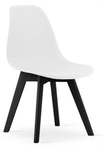 Jedálenská stolička KITO biela (čierne nohy)