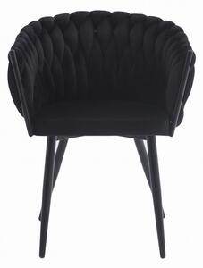 Jedálenská stolička ORION zamatová čierna