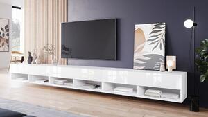 TV stolík Lebeno 300, bialá/bielý lesk