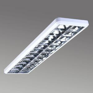 Rastrové svietidlo 432, biele, dĺžka 124,5 cm, Biela / opálová, Pracovňa / Kancelária, kov, Moderný, Stropné svetlo