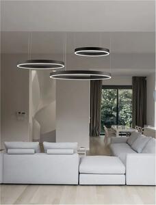 Moderný luster Motif 250 čierne s diaľkovým ovládaním