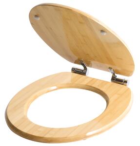 WC doska svetlohnedá bambus lesklý povrch 42 x 35 cm kúpeľňové doplnky tradičný škandinávsky štýl kúpeľňa toaleta