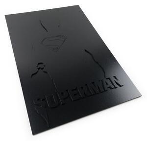 Veselá Stena Drevená nástenná dekorácia Superman čierny