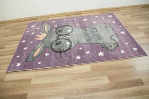 Detský koberec Lima 9377C fialový / sivý