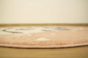 Detský koberec Lima C882A ružový / krémový