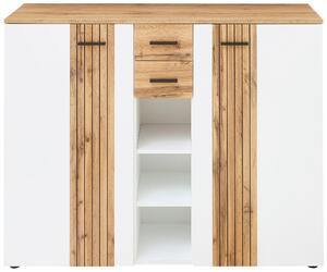 SKRINKA NA TOPÁNKY, biela, farba duba, 135/106/38 cm Xora - Predsieňové programy, Online Only