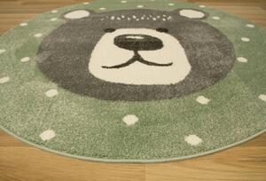 Detský koberec E178A zelený / sivý