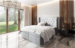 Elegantná čalúnená posteľ Maximo 120x200, šedá + TOPPER