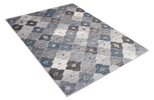 Kusový koberec FIKA Rhombus - šedo-modrý