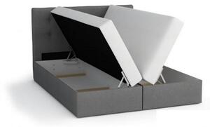 Dizajnová posteľ MARLEN 140x200, čierna + béžová
