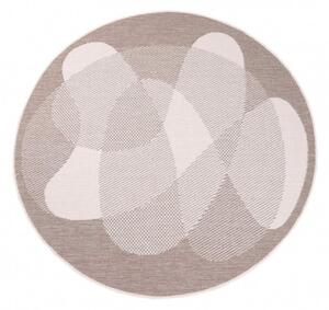 Obojstranný koberec DuoRug 5835 krémový kruh