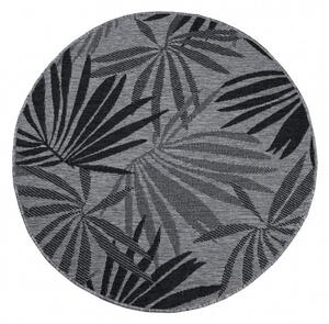Obojstranný koberec DuoRug 5771 antracitový kruh