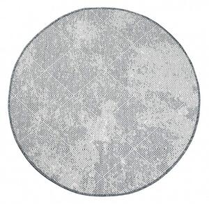 Obojstranný koberec DuoRug 5845 sivý kruh