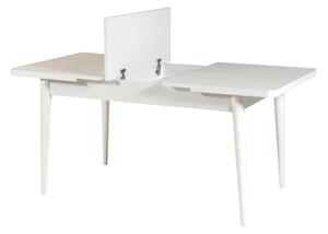 Rozkladací jedálenský stôl s 2 stoličkami a 2 lavicami Vlasta (biela + tmavomodrá). Vlastná spoľahlivá doprava až k Vám domov. 1072198